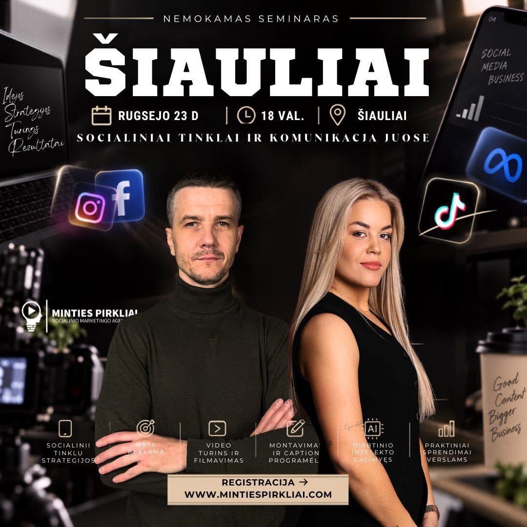 Nemokamas seminaras Šiauliuose – socialiniai tinklai ir komunikacija juose